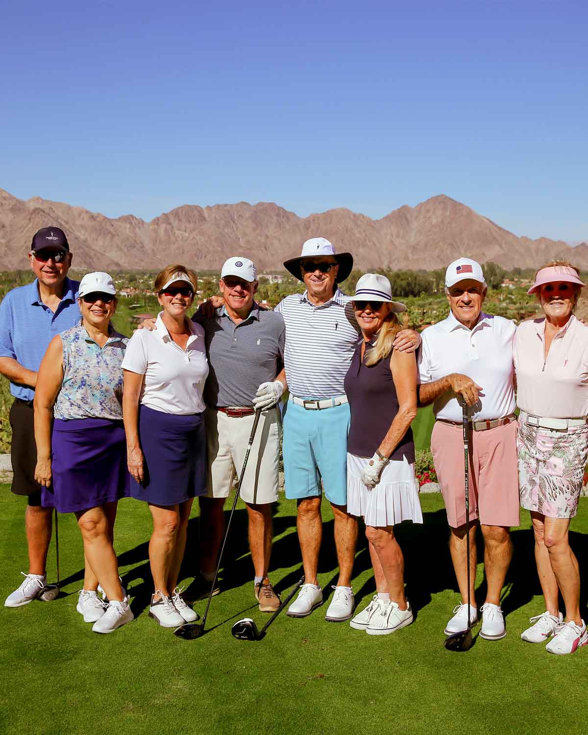 Tradition members play golf together.